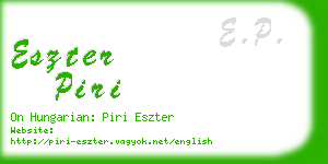 eszter piri business card